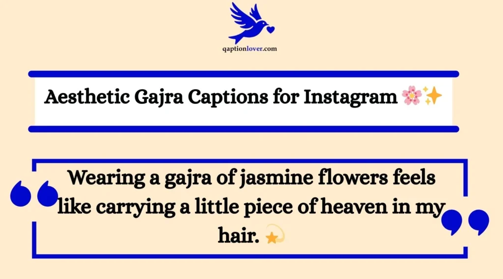 Aesthetic Gajra Captions for Instagram