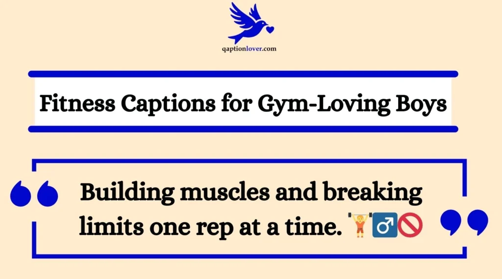 Fitness Captions for Gym-Loving Boys