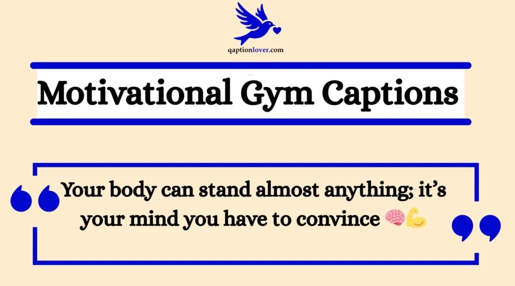 Motivational Gym Captions