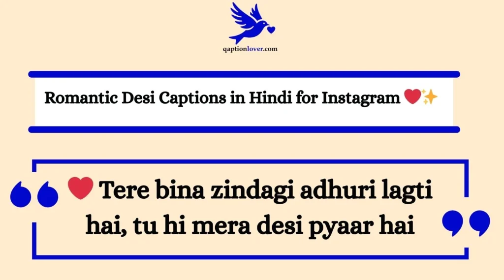 Romantic Desi Captions in Hindi for Instagram ❤️✨