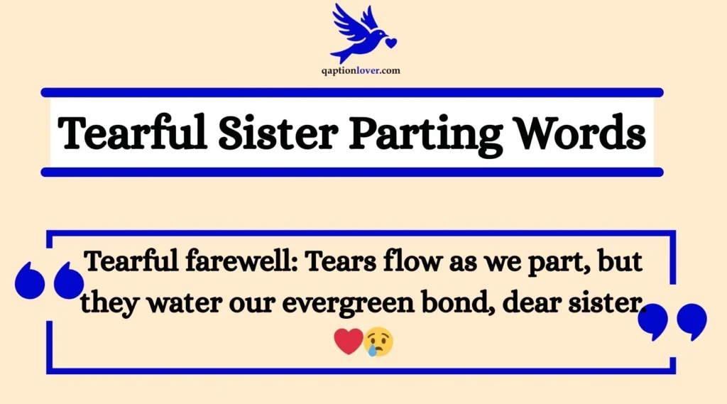 Tearful Sister Parting Words