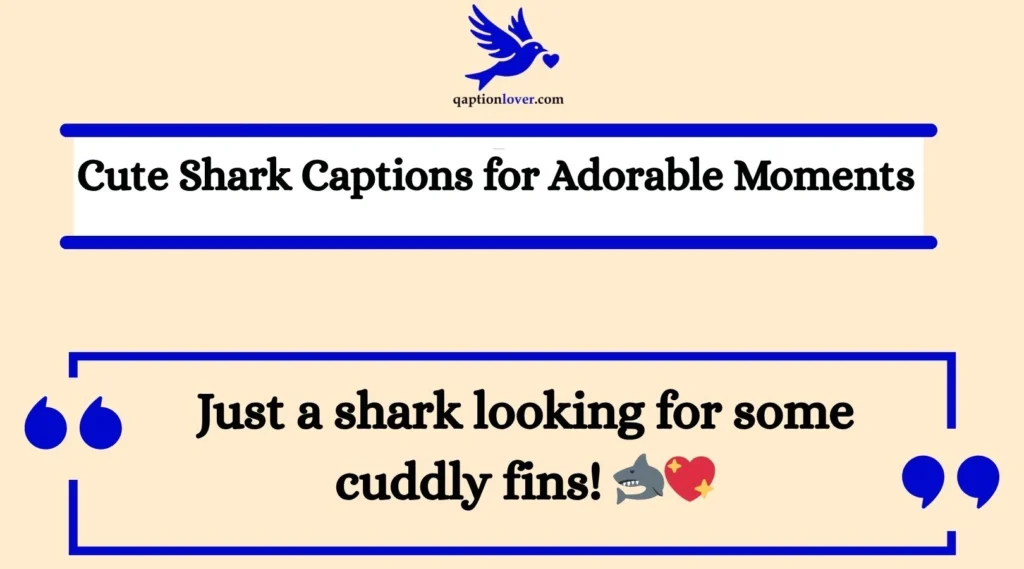 Cute Shark Captions for Adorable Moments