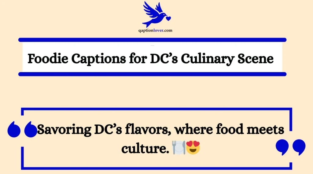 Foodie Captions for DCโs Culinary Scene