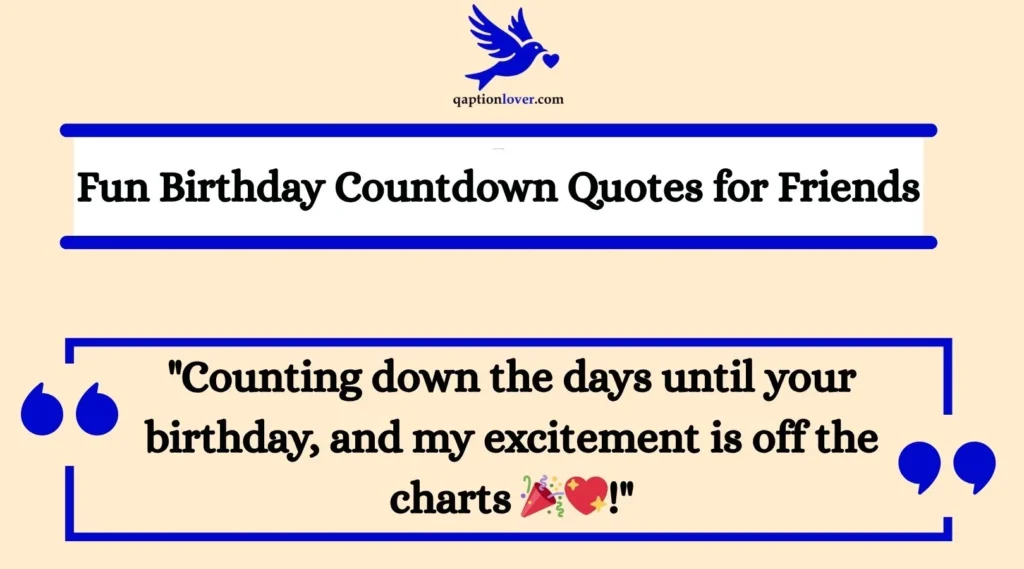 Fun Birthday Countdown Quotes for Friends