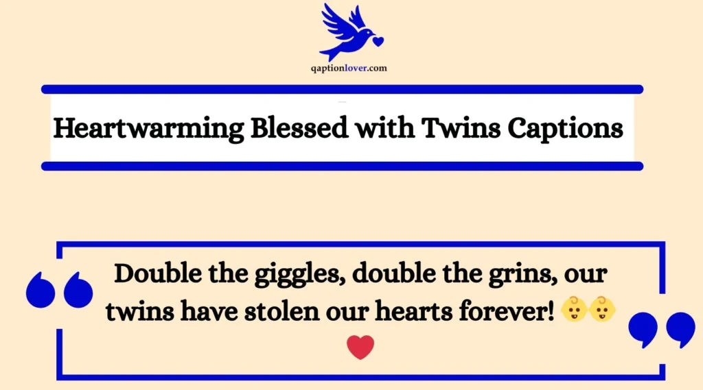 Heartwarming Blessed with Twins Captions