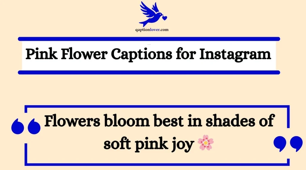 Pink Flower Captions for Instagram