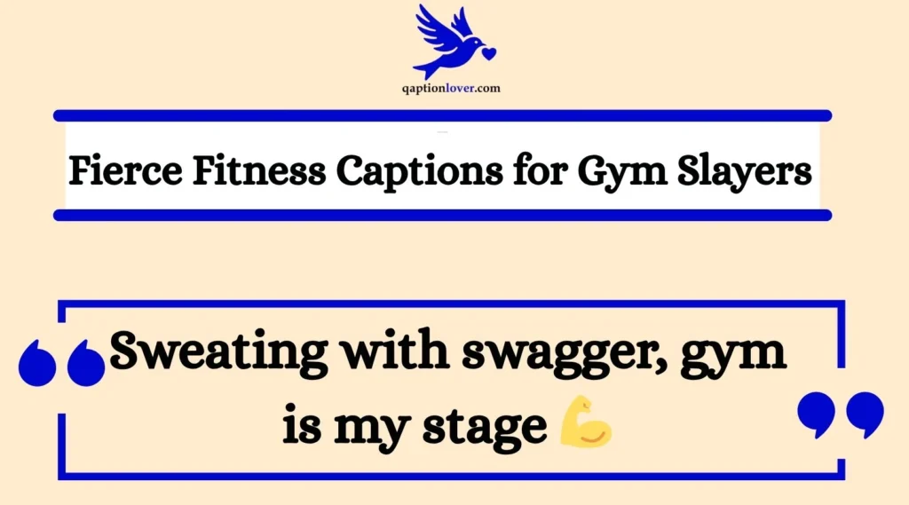 Fierce Fitness Captions for Gym Slayers