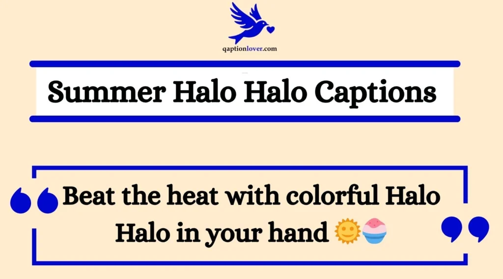 Summer Halo Halo Captions