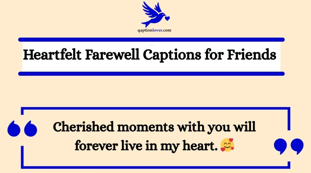 Heartfelt Farewell Captions for Friends