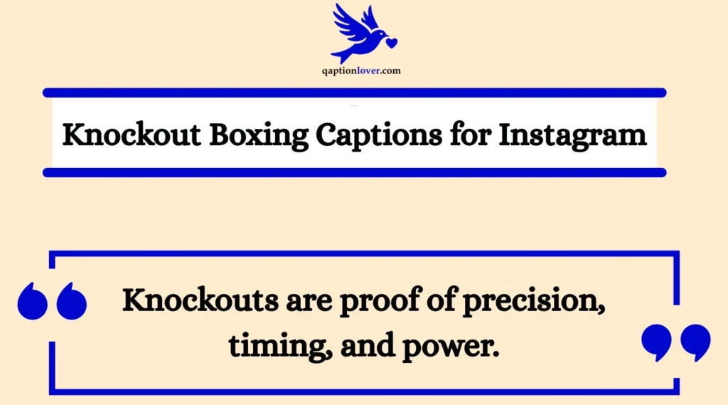 Knockout Boxing Captions for Instagram