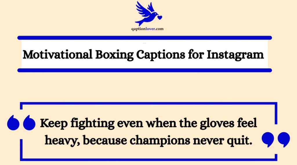 Motivational Boxing Captions for Instagram 